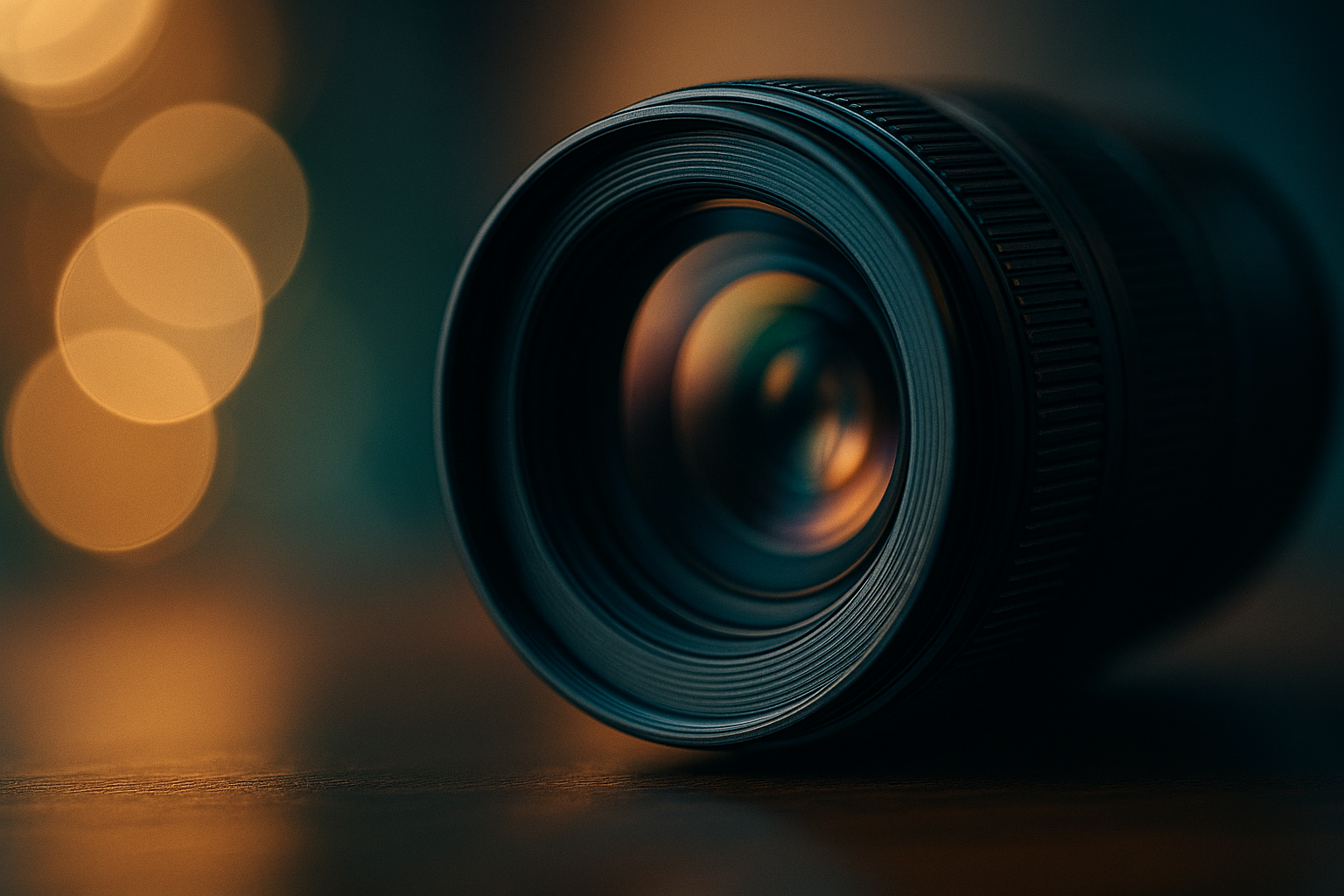 1c596bb3-776d-47ed-8bc9-f5aac630a36e Kameraobjektiv mit Bokeh
